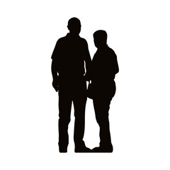 Happy family silhouette, Family silhouettes, Vector illustration silhouettes of family, Collection of family silhouettes on isolated background