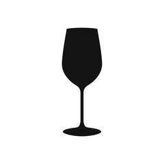 Wine glass silhouette vector illustration