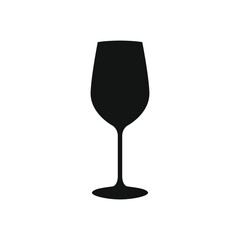 Wine glass silhouette vector illustration
