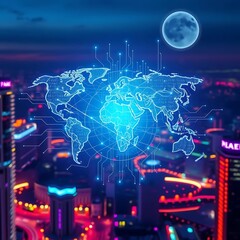 Fototapeta premium world of technologies background