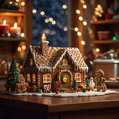 Naklejka premium christmas tree with gifts and decorations market in japan
