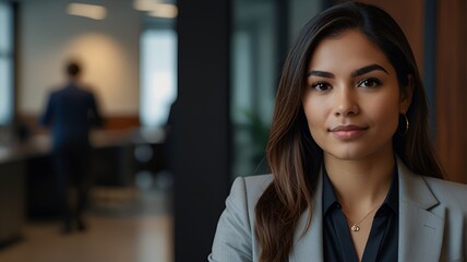Obraz premium young brunette latin american woman dressed for job interview