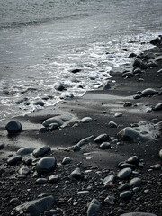 Black sand beach in Lanzarote
