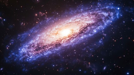 Cosmic Spiral Galaxy Swirl in Deep Space - Nebula