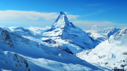 Majestic Swiss Alps in Winter