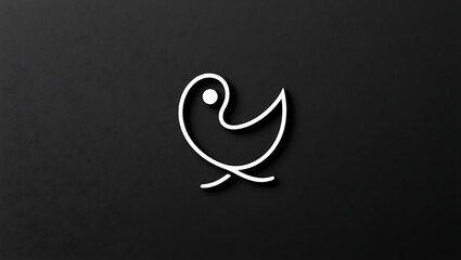 Obraz premium Sleek Bird Silhouette: A Minimalist Approach