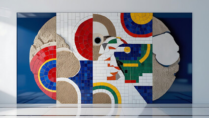 Modern Abstract Tile Artwork