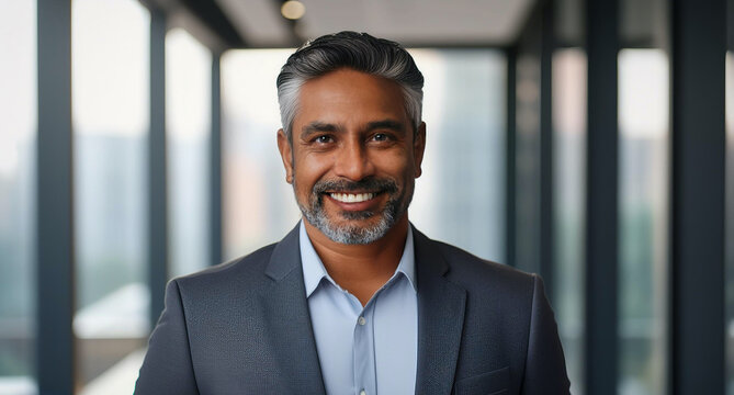 bearded indian job candidate with suite ready for the interview