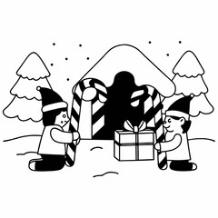 santa claus with gifts