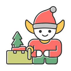 santa claus and christmas tree