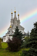 Obraz premium Russia Smolensk region Vyazma St. John the Baptist Monastery view on a summer cloudy day