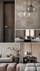 mood board interior milano style