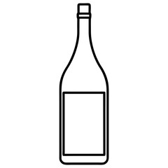 A simple Bottle of Wine vector