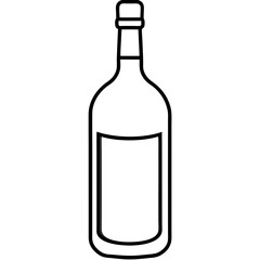 A simple Bottle of Wine vector