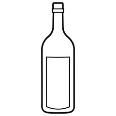 A simple Bottle of Wine vector