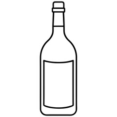 A simple Bottle of Wine vector