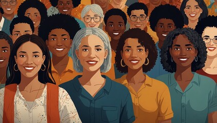 Diverse culture in society and social justice together as a crowd of diverse people representing community and cultural celebration of diversity