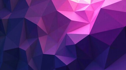 Obraz premium Abstract Purple Geometric 3D Polygons - Deep Atmosphere