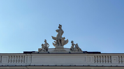 Obraz premium Various photos taken in the autumn season from the capital of Poland, Warsaw