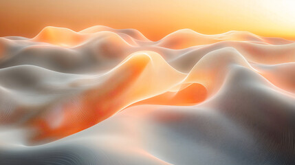 Obraz premium Fantasy wireframe wavy pastel background