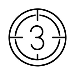 countdown numbers icon, new year illustration, new year icon - simple black line art of countdown numbers, symbolizing new year celebrations  new year vector 