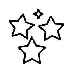 new year s stars icon, new year illustration, new year icon - simple black line art of new year s stars, symbolizing new year celebrations  new year vector 