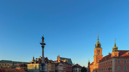 Naklejka premium Various photos taken in the autumn season from the capital of Poland, Warsaw