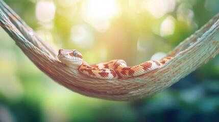 Snake resting in the afternoon sun