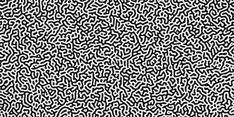 Abstract truing organic wallpaper Turing reaction diffusion monochrome seamless pattern .Monochrome Turing reaction background .Natural seamless line pattern. Linear design with biological shapes	
