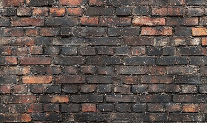 Obraz premium Textured black and red brick wall