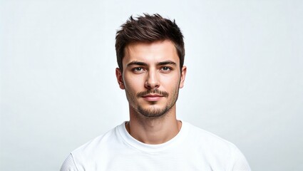 Fototapeta premium portrait of a young man isolated on white background 