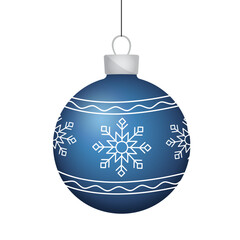 Christmas tree ball isolated on a white background.; Suitable for winter and New Year themes.
