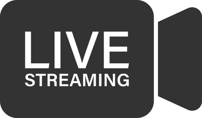 Live Streaming Icon with Video Camera Symbol