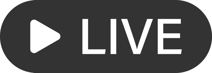 Live Streaming Icons with Play Button