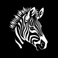 Zebra Baby - Minimalist and Flat Logo - Vector illustration