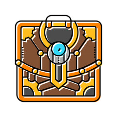 leather accessories steampunk vintage color icon vector. leather accessories steampunk vintage sign. isolated symbol illustration