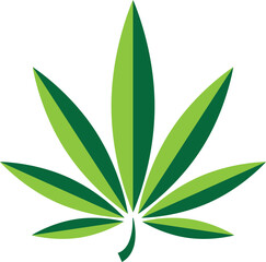 Classic Marijuana Leaf Illustration