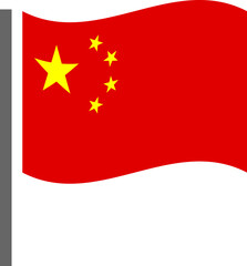 Waving Chinese Flag Icon
