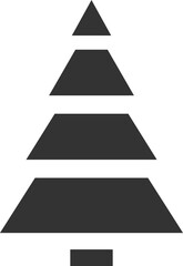 Fototapeta premium Simple Christmas Tree Silhouette