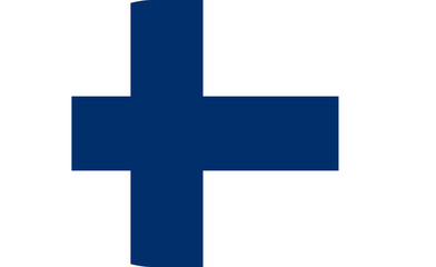 Obraz premium Rounded Finnish Flag Icon Design