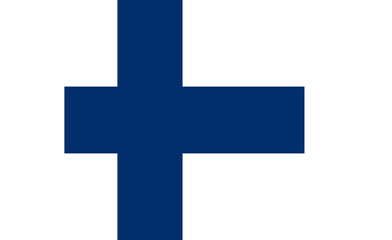 Obraz premium Rounded Finnish Flag Icon Design