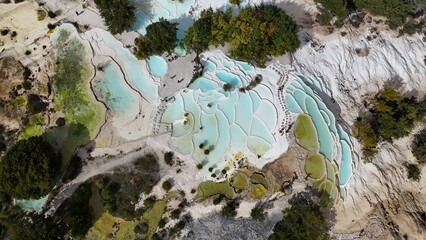 Mineral pools in the mountains