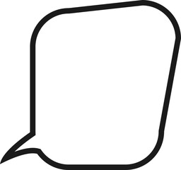 Black Speech Bubble Outlines