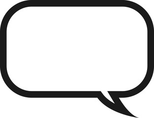Fototapeta premium Black Speech Bubble Outlines