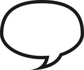 Black Speech Bubble Outlines