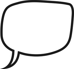 Black Speech Bubble Outlines