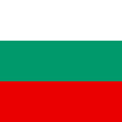 Rounded Square Icon of Bulgarian Flag