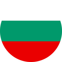 Circular Design of Bulgarian Flag Colors