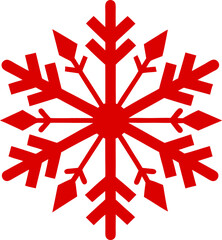red snowflake isolated on white