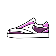 sneakers streetwear cloth fashion color icon vector. sneakers streetwear cloth fashion sign. isolated symbol illustration